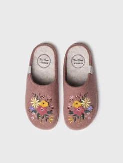 DELI-EF - felt slippers for women with flowers