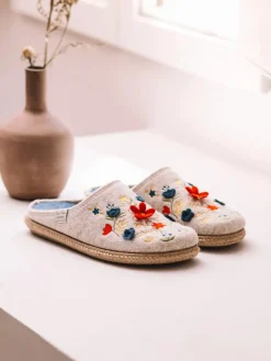 DELI-EF - felt slippers for women with flowers