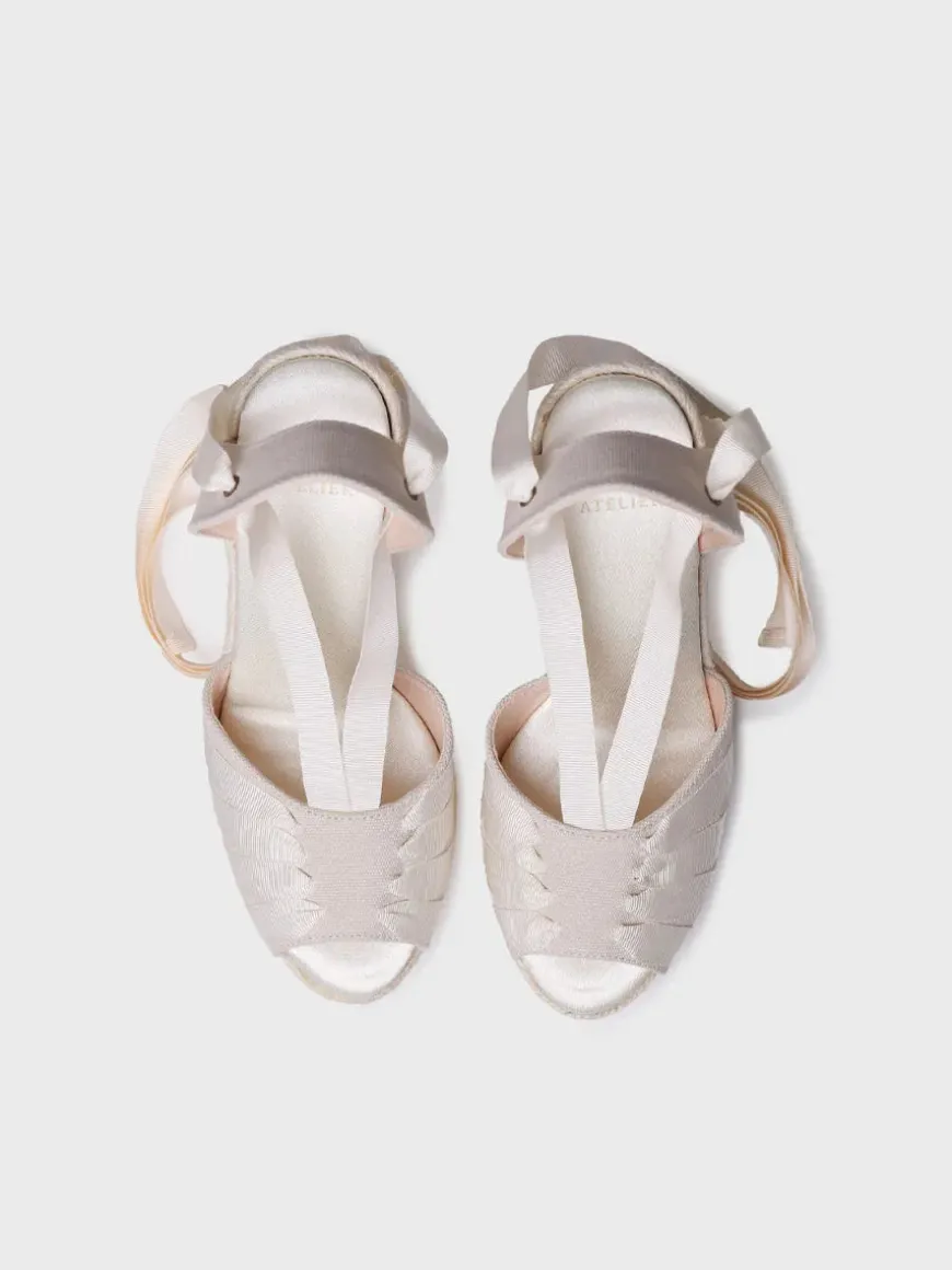 DELILAH - Bridal espadrilles in cotton fabric