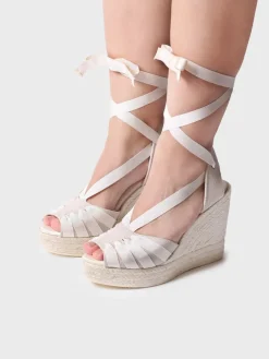 DELILAH - Bridal espadrilles in cotton fabric