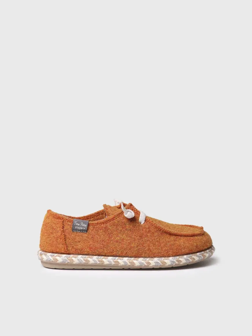 DEMI-FP - Women's slipper in felt with laces