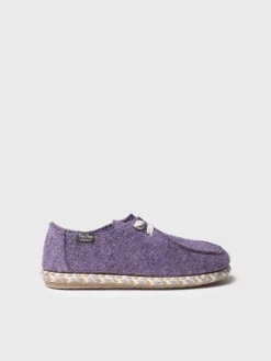 DEMI-FP - Women's slipper in felt with laces