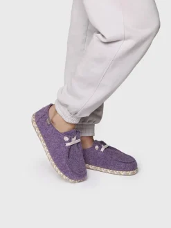 DEMI-FP - Women's slipper in felt with laces