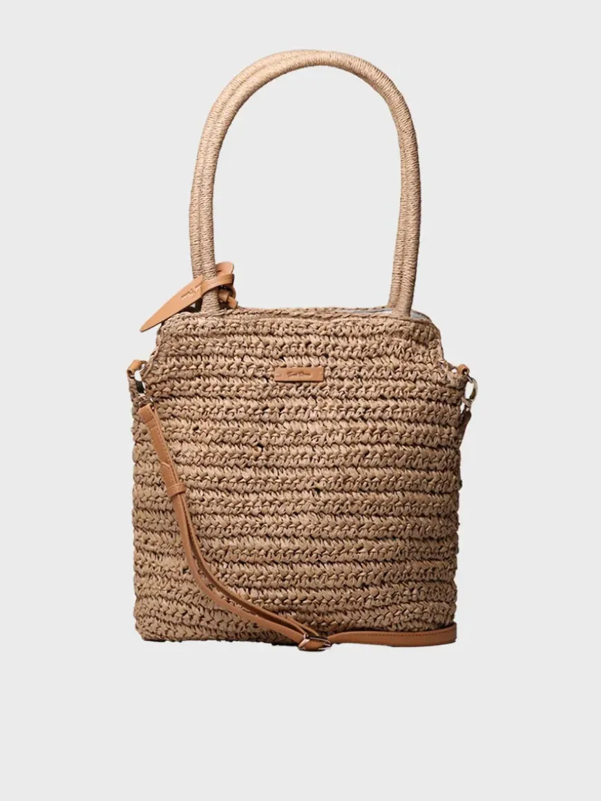DOROTHY - Paper raffia bag with removable strap