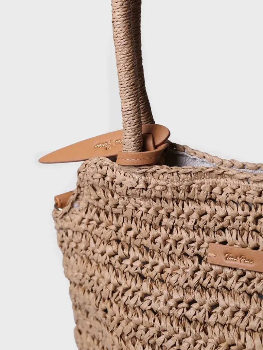 DOROTHY - Paper raffia bag with removable strap