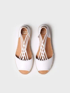 EBRE-P - Women's leather sandal with elastics