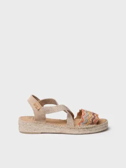 EIDER-RS - Women's espadrille with jute wedge and multicolour bands