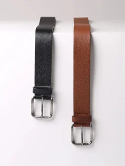 ELIAS - Men's leather belt with metal buckle