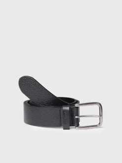 ELIAS - Men's leather belt with metal buckle