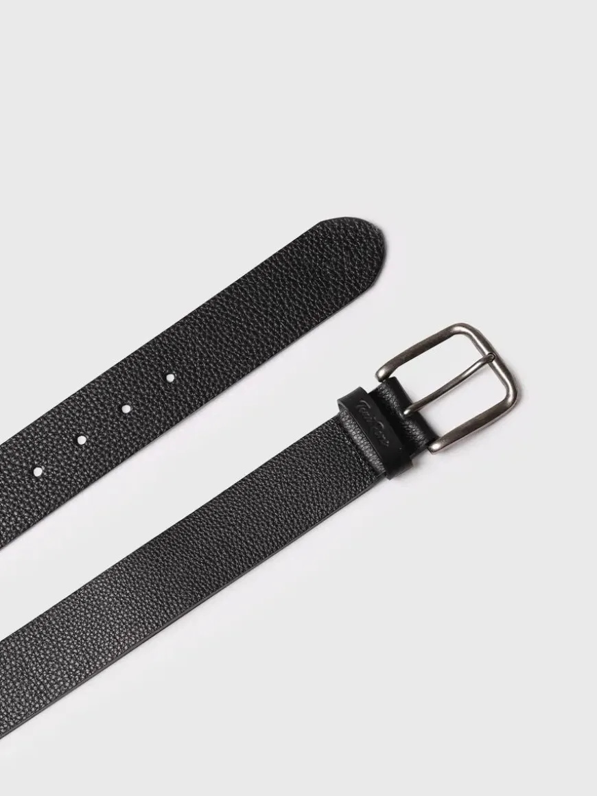 ELIAS - Men's leather belt with metal buckle