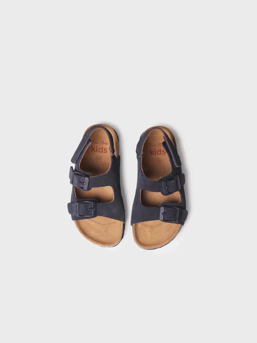 ELLIOT-QT - Kids' BIO sandal in split leather