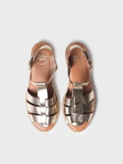 EMMA - Women's flat fisherman sandals in leather