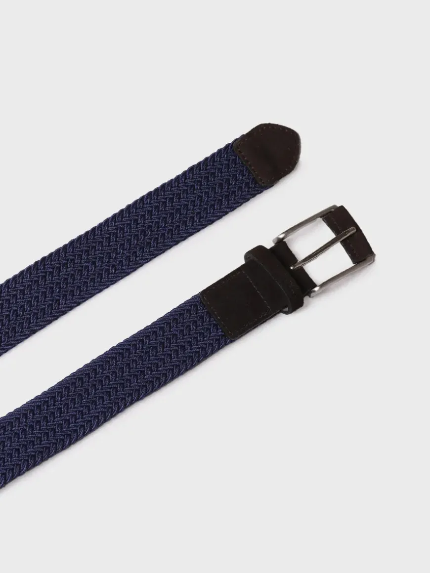 ERIC - Men's leather and fabric belt