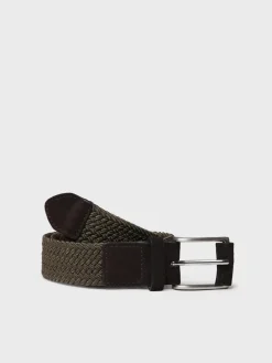 ERIC - Men's leather and fabric belt