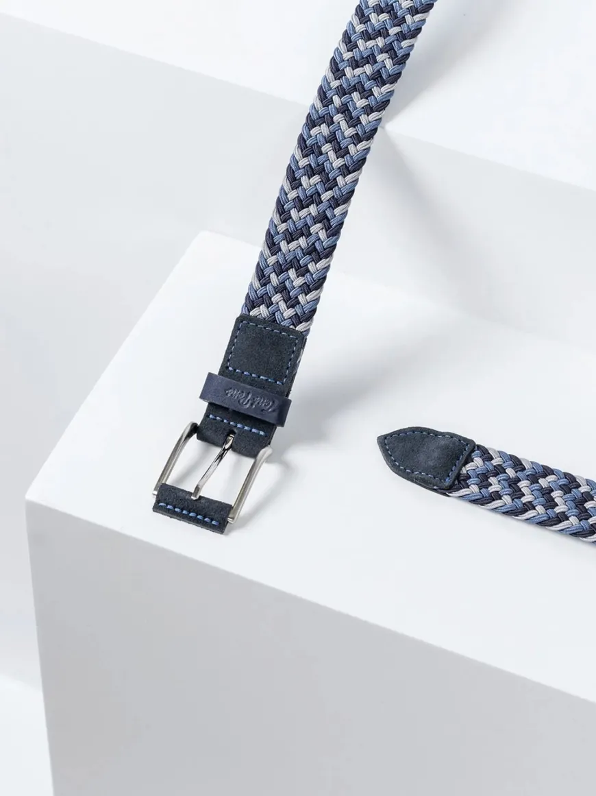 ERIC - Men's leather and fabric belt