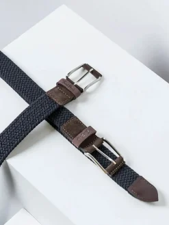 ERIC - Men's leather and fabric belt
