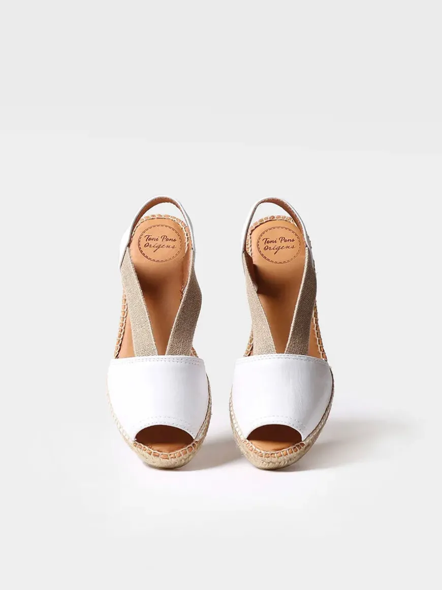 ETNA - Flat leather sandal with elastics