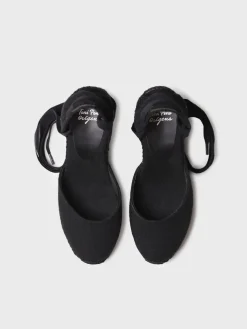 FLORINA - Valencian espadrille for women with wedge and ribbons