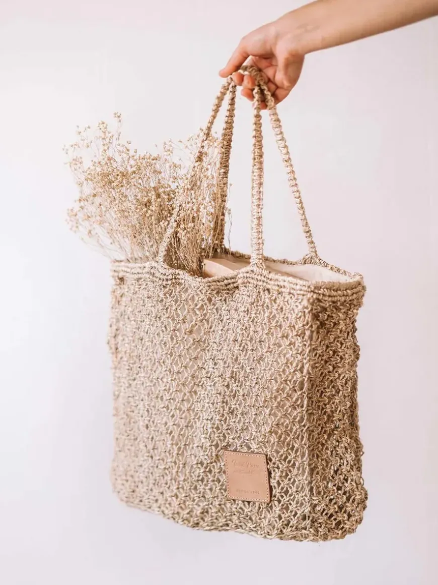 GANGES - Women's shopper bag in jute braid