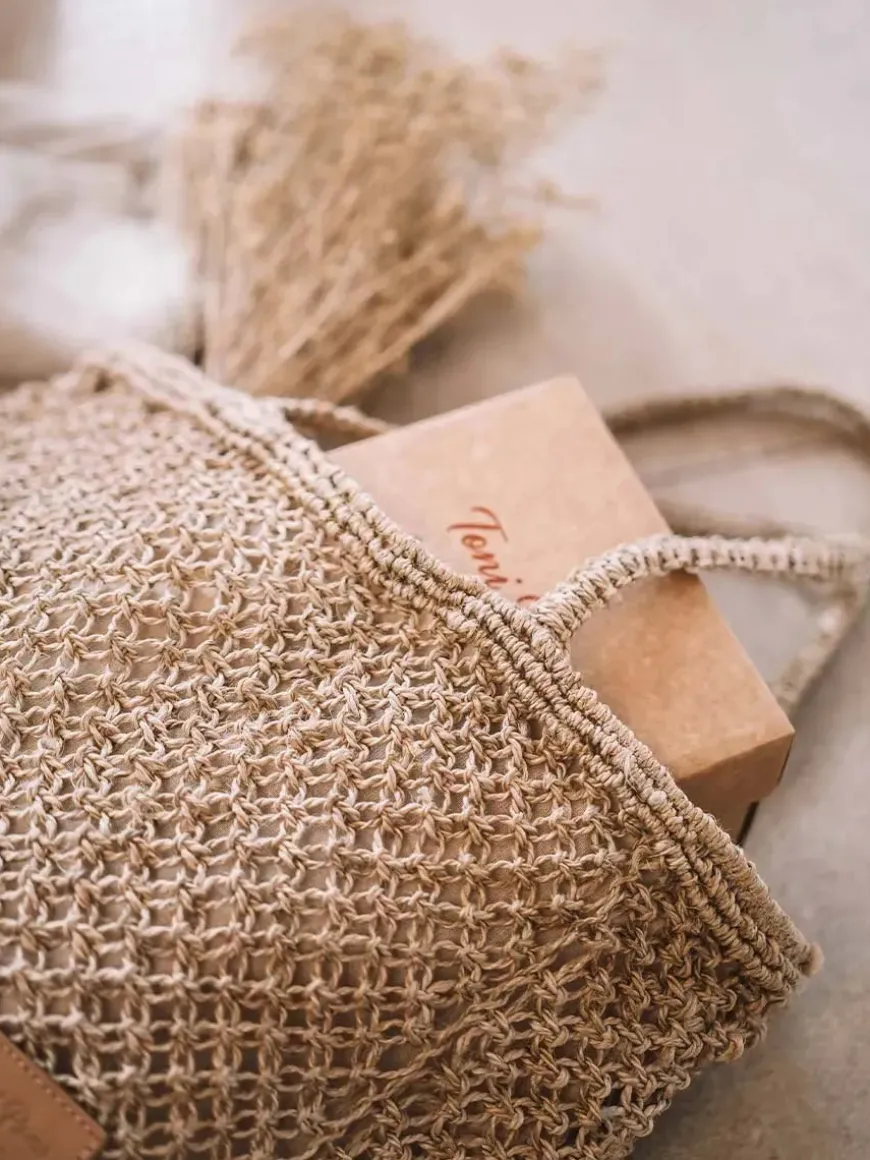 GANGES - Women's shopper bag in jute braid
