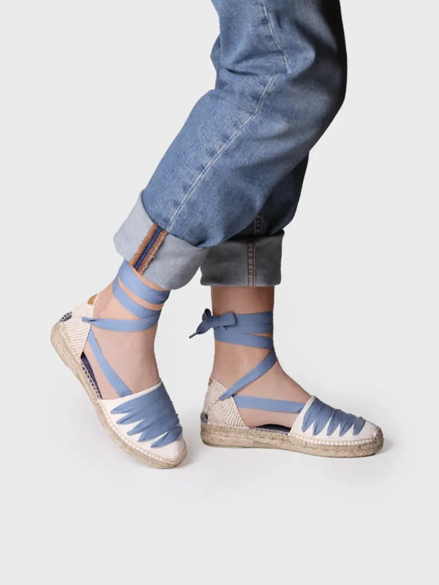 GAVET-CU - Women's vegan espadrille with five ribbons