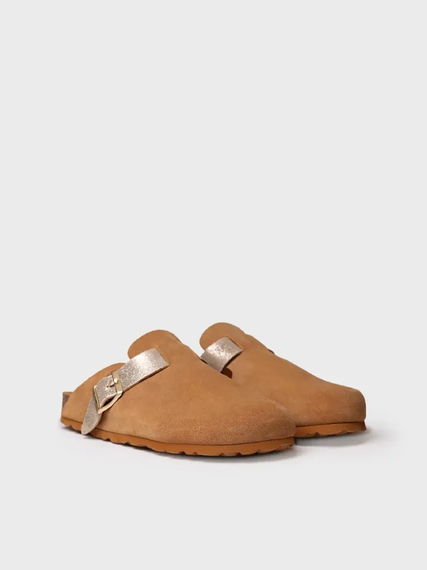 GILA-QT - Women's clog in suede with buckle