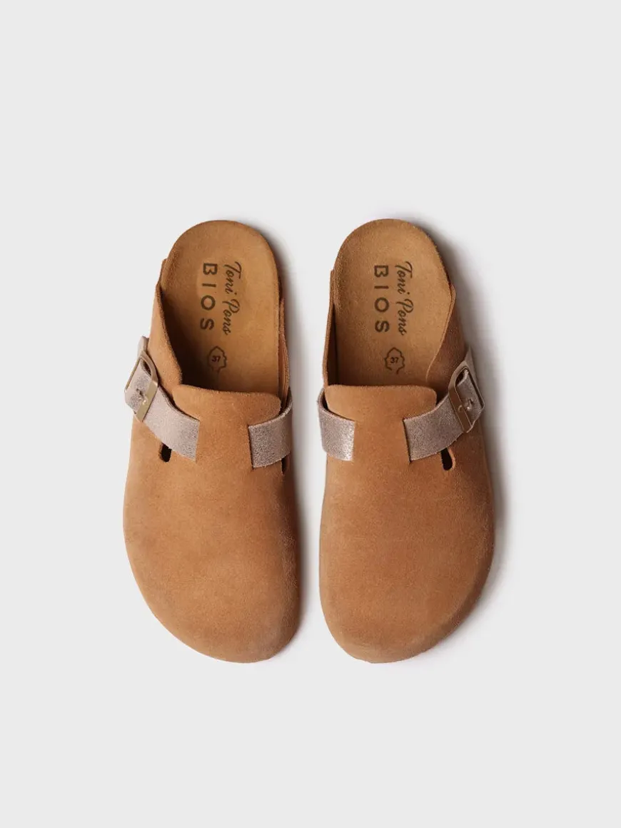 GILA-QT - Women's clog in suede with buckle