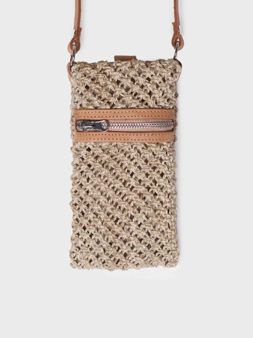 GINETH - Jute mobile phone bag