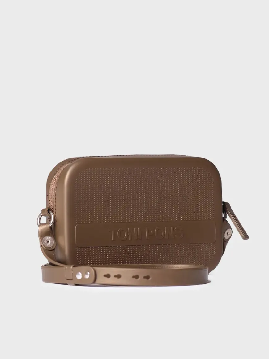 GINGER - Black rubber shoulder bag