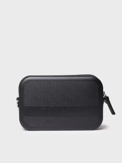 GINGER - Black rubber shoulder bag