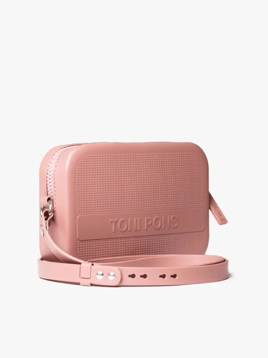 GINGER - Black rubber shoulder bag