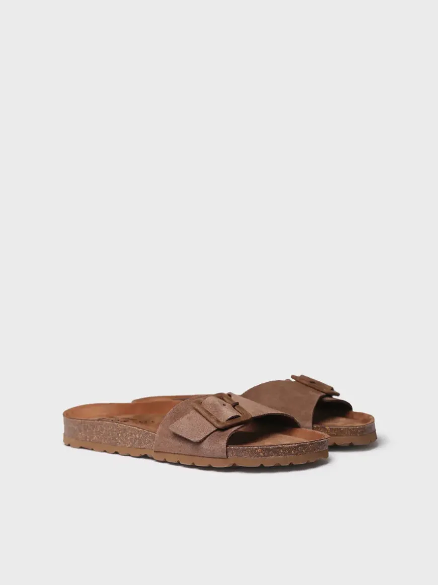 GLIDE-QT - Women's BIO sandal with buckle and cork sole