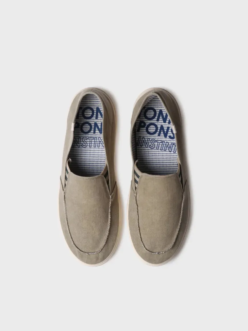 ILARI - Men's closed shoe in cotton with side elastics