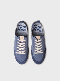 IRON - Men's cotton athletic shoe with laces