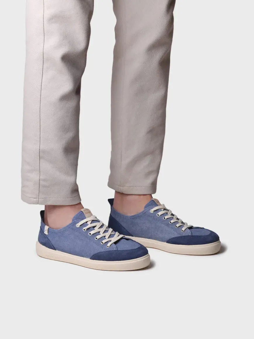 IRON - Men's cotton athletic shoe with laces