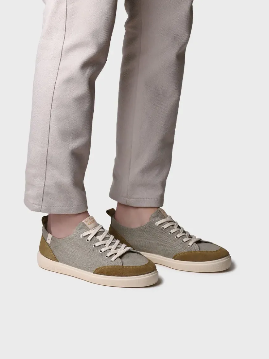 IRON - Men's cotton athletic shoe with laces