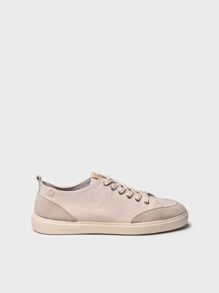 IRON - Men's cotton athletic shoe with laces
