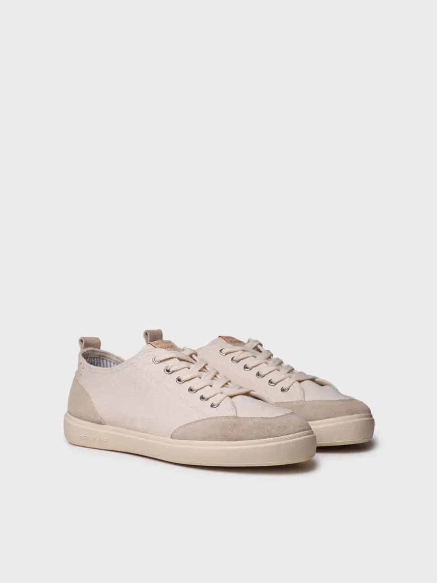 IRON - Men's cotton athletic shoe with laces