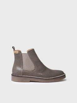 ISA-CC - Women's snake-effect leather boot in leather