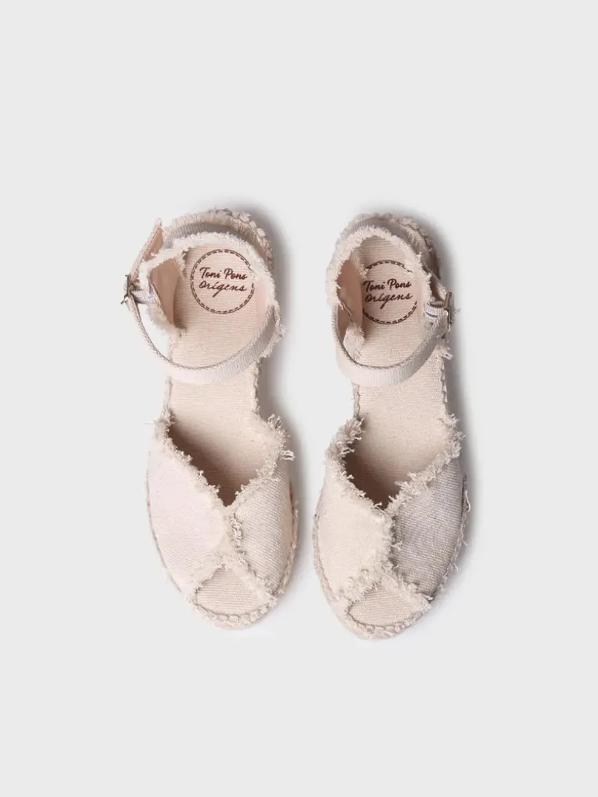 ISAURA - Women's espadrilles with frayed finish