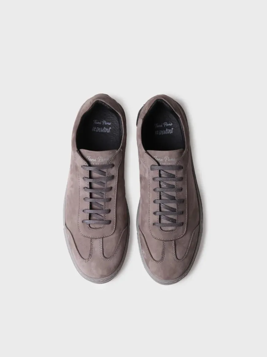 JORDI - Men's lace-up nubuck leather shoes