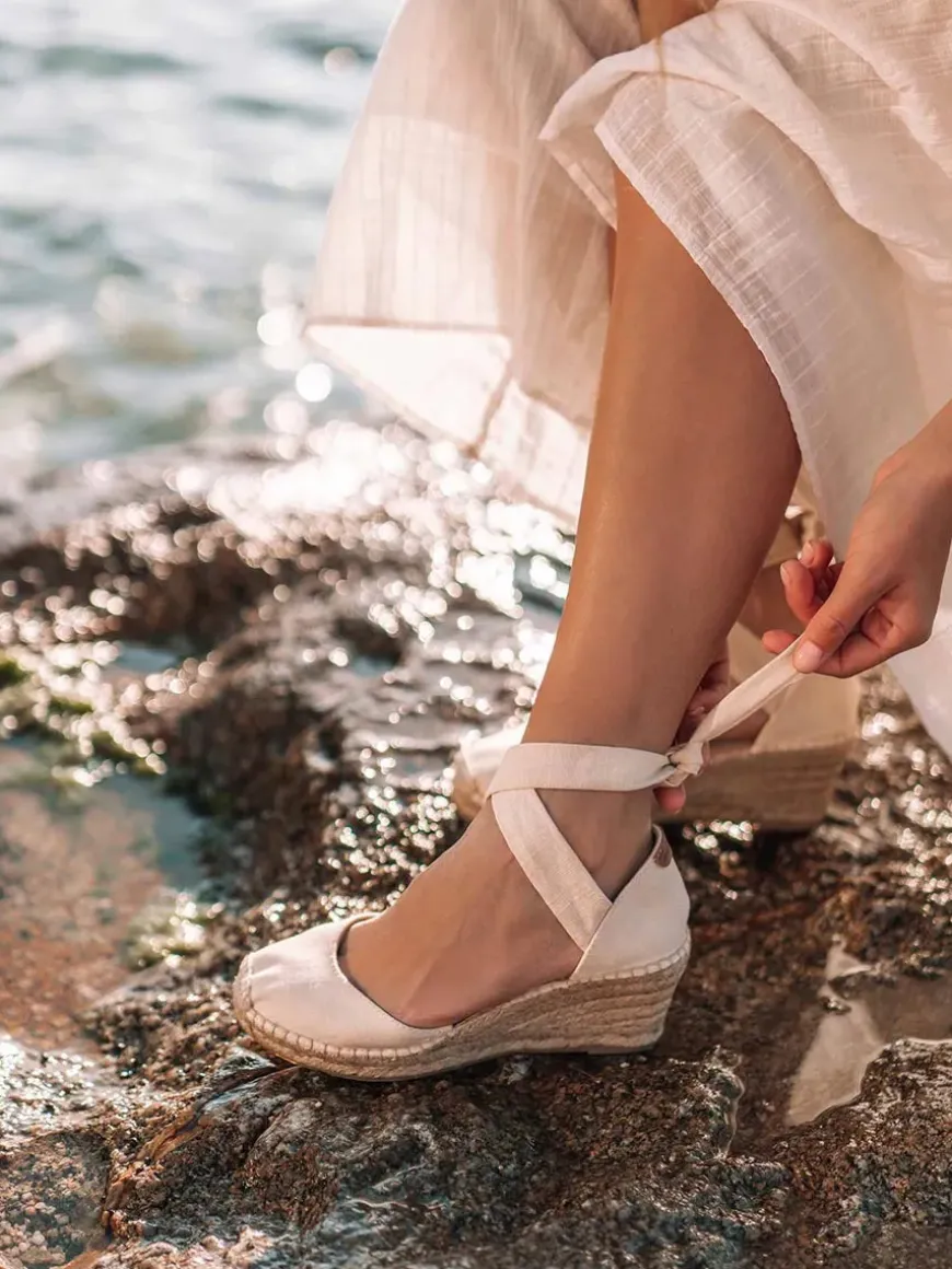 JULIA - Wedge espadrilles with ribbons