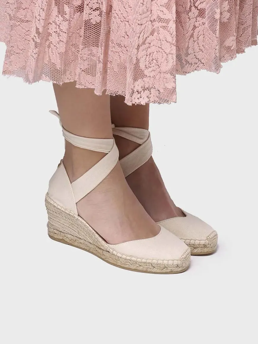 JULIA - Wedge espadrilles with ribbons