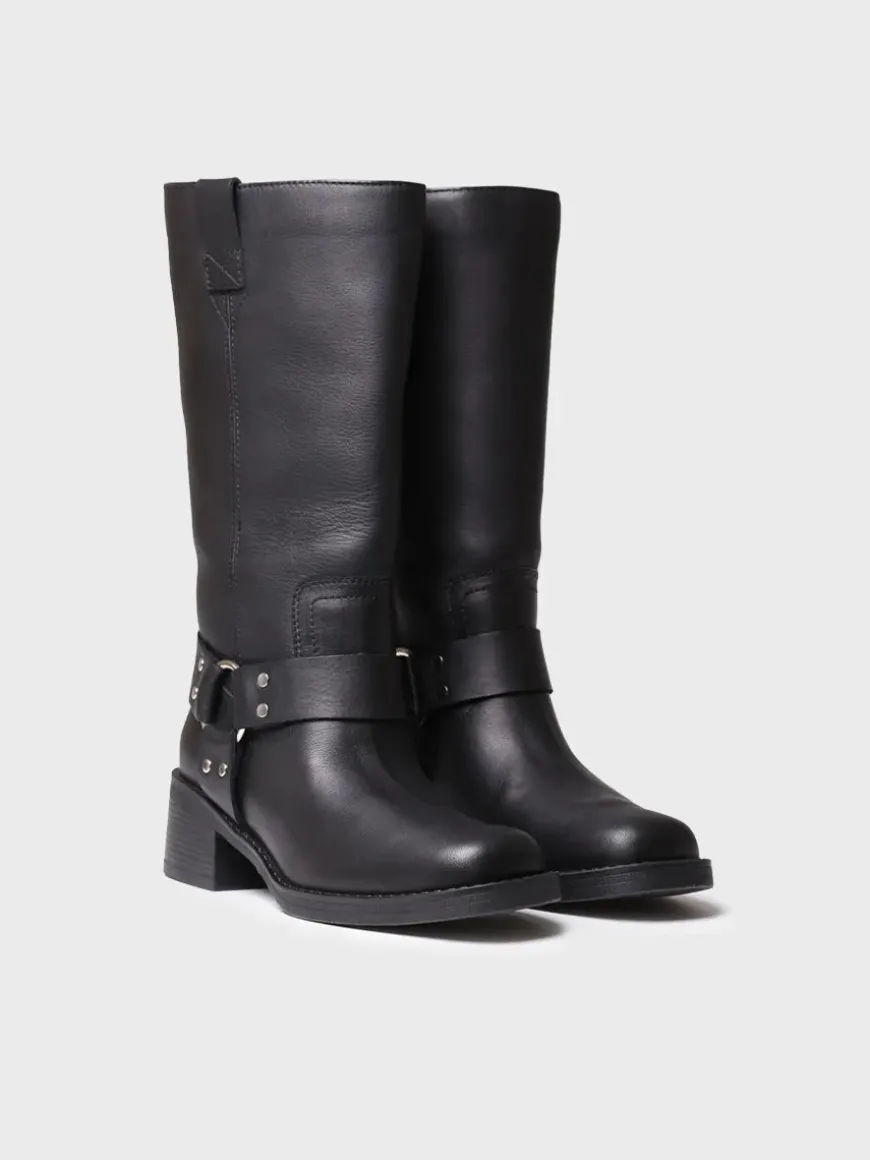 KATE - Women's leather biker boot