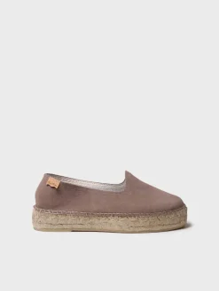 KEIRA - Closed espadrille for women in suede with jute sole
