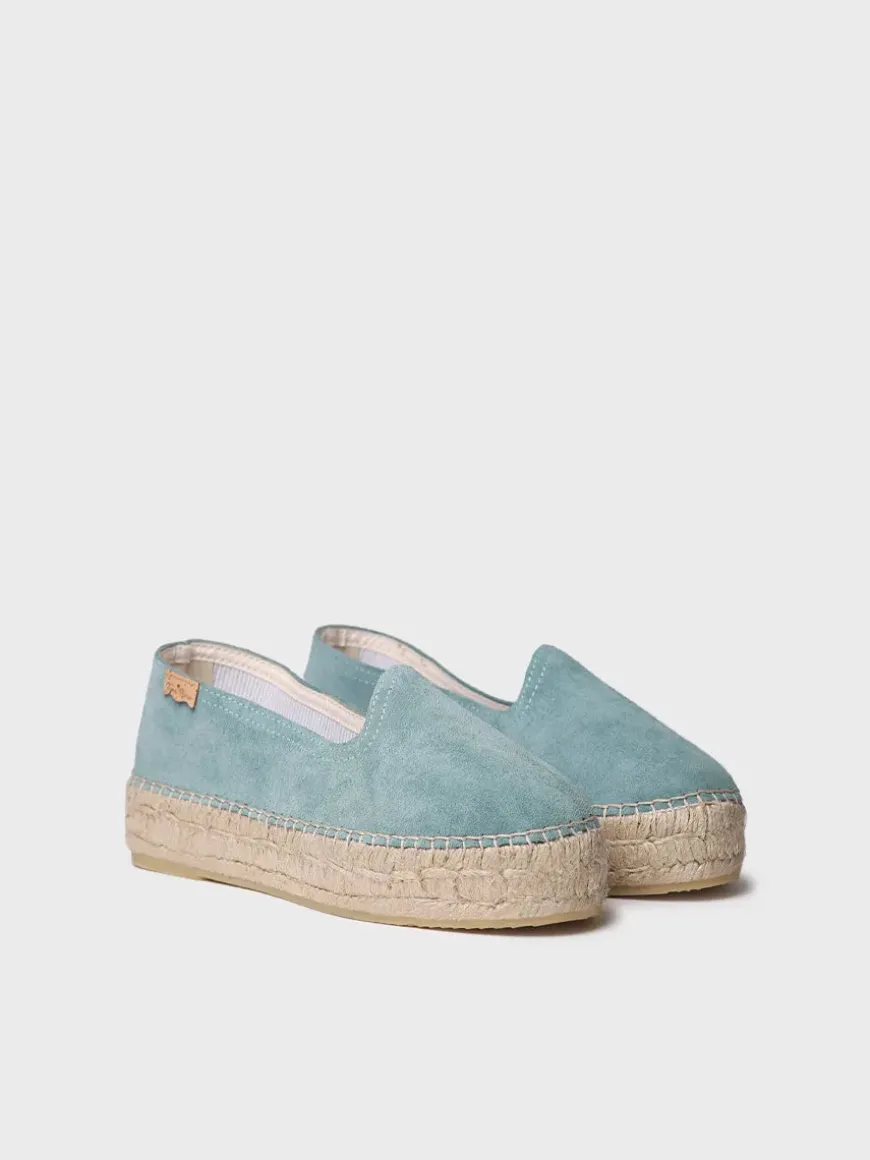 KEIRA - Closed espadrille for women in suede with jute sole