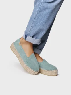 KEIRA - Closed espadrille for women in suede with jute sole