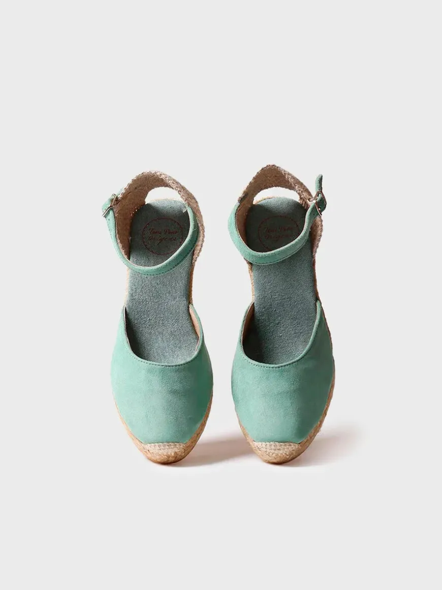 LLORET-5 - Women's closed leather espadrilles