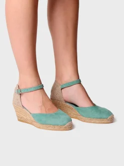 LLORET-5 - Women's closed leather espadrilles