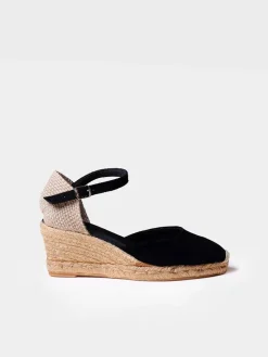 LLORET-5 - Women's closed leather espadrilles